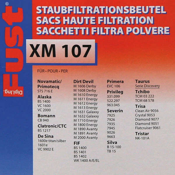 Fust XM 107 / STS 716E - Sac à Poussière 4 Fust XM 107 / STS 716E - Sac à Poussière – Image 2