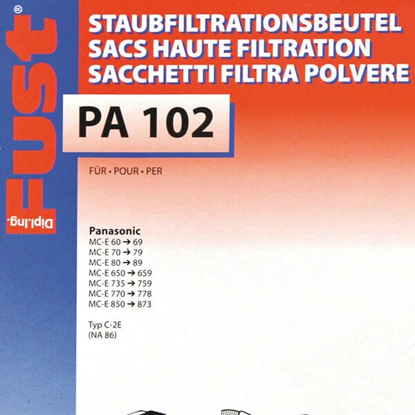 Fust PA 102 MC-E 60-873 - Sac à Poussière 4 Fust PA 102 MC-E 60-873 - Sac à Poussière – Image 2