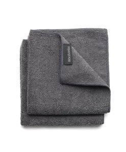 Brabantia Chiffon De Nettoyage En Microfibre 2 Pièces, Foncé - Chiffon De Nettoyage