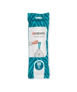 Brabantia Sac à Ordures Ménagères PerfectFit W 5 L, 20 Pièce/s - Sacs Poubelle