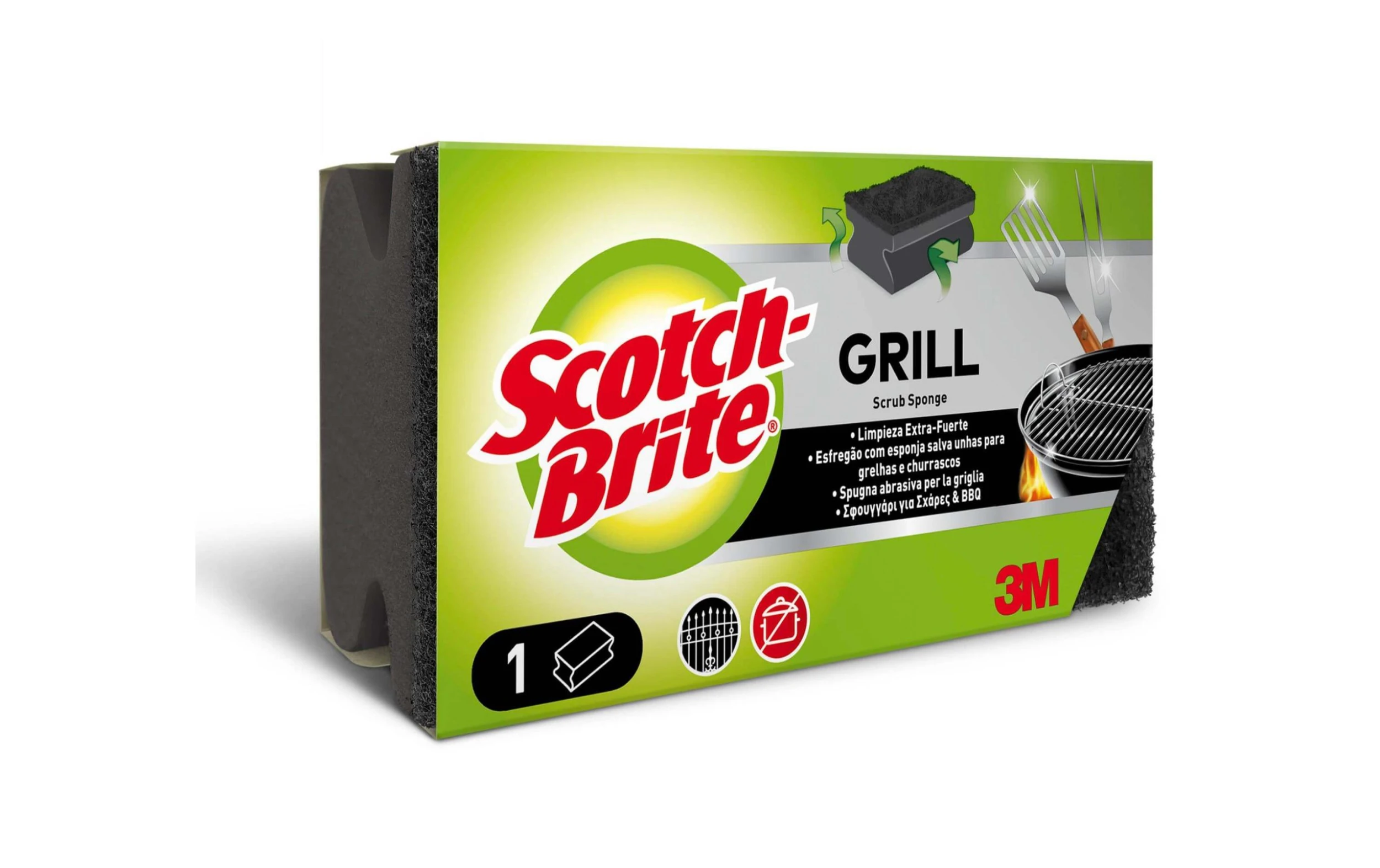 Éponge Scotch-Brite Grill 1 Pièce/s - Éponge De Nettoyage 3 Éponge Scotch-Brite Grill 1 Pièce/s - Éponge De Nettoyage