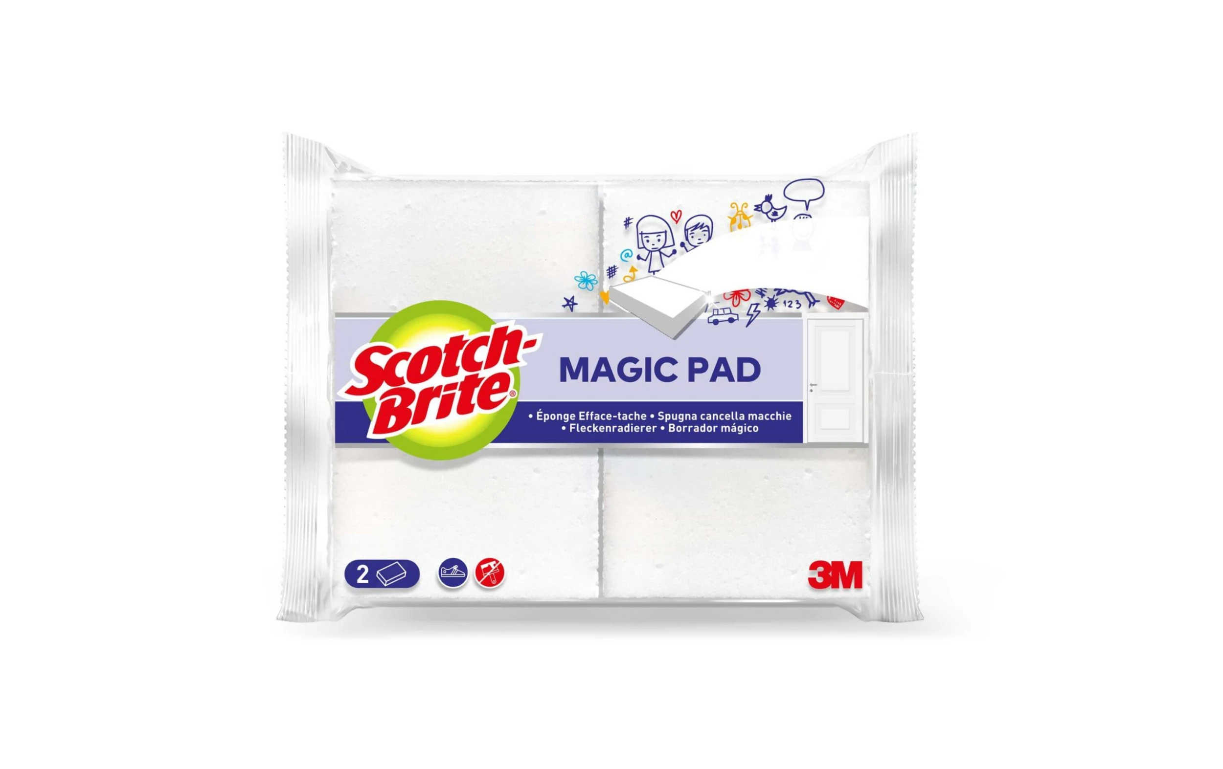 Efface-taches Scotch-Brite 2 Pièce/s - Éponge De Nettoyage 3 Efface-taches Scotch-Brite 2 Pièce/s - Éponge De Nettoyage