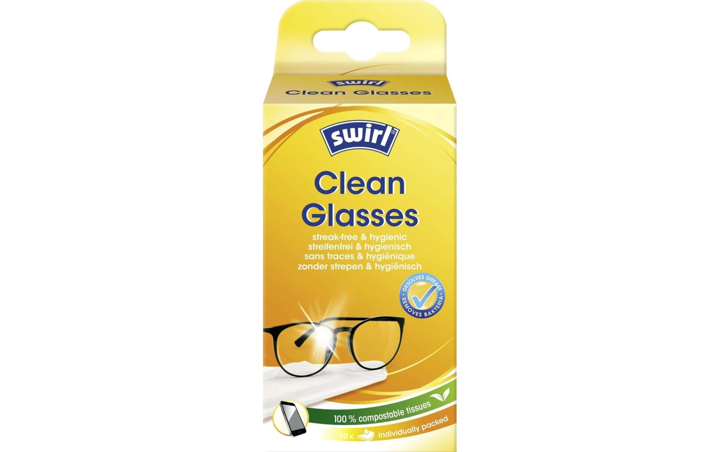 Swirl Lingettes Nettoyantes Pour Lunettes 50 Pièce/s, Blanc - Chiffon De Nettoyage 3 Swirl Lingettes Nettoyantes Pour Lunettes 50 Pièce/s, Blanc - Chiffon De Nettoyage