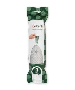 Brabantia Sac à Ordures Ménagères PerfectFit R 36 L, 10 Pièce/s - Sacs Poubelle