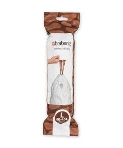 Brabantia Sac à Ordures Ménagères PerfectFit 45 L, 10 Pièce/s - Sacs Poubelle