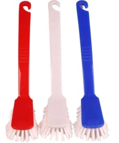 Edi Baur Brosse à Vaisselle Ensemble De 3 Bleu/Rouge/Blanc - Brosse De Nettoyage
