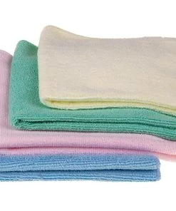 Edi Baur Chiffon De Nettoyage En Microfibre 4 Pièce/s, Bleu/Rose/Vert/Jaune - Chiffon De Nettoyage