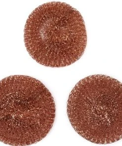 Kikkerland Éponge D'acier Copper 3 Pièce/s - Éponge De Nettoyage