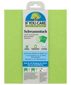 If You Care Chiffon Absorbant 5 Pièce/s, Vert - Chiffon De Nettoyage
