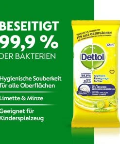 Dettol Nettoyant Tout Usage Tissus Chaux Et Menthe 60 Pièces - Détergents Universels -Kärcher Shop unnamed file 3305