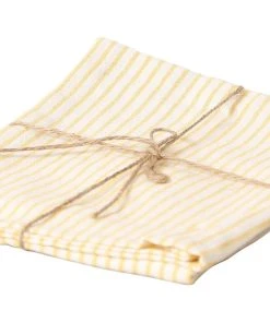 Esmée Torchon Pour La Vaisselle 50 X 70 Cm, Rayé, Jaune/Blanc - Torchon Pour La Vaisselle