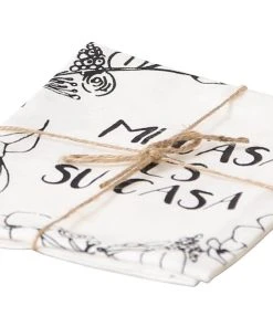 Esmée Torchon Pour La Vaisselle Mi Casa E Su Casa 50 X 70 Cm, Noir/Blanc - Torchon Pour La Vaisselle