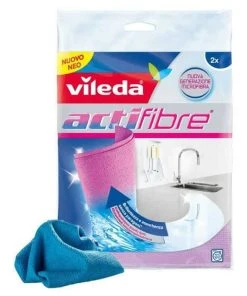 Vileda Chiffon Universel Actifaser 2 Pièce/s, Bleu - Chiffon De Nettoyage