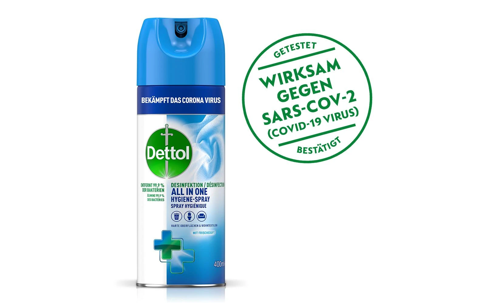 Dettol Nettoyant Tout Usage Désinfection Aerosol Spray 400 Ml - Détergents Universels 5 Dettol Nettoyant Tout Usage Désinfection Aerosol Spray 400 Ml - Détergents Universels – Image 3