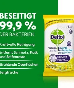 Dettol Serviettes De Sol Citron Et Citron Vert 15 Pièces - Détergents Universels 7 Dettol Serviettes De Sol Citron Et Citron Vert 15 Pièces - Détergents Universels -Kärcher Shop unnamed file 3392
