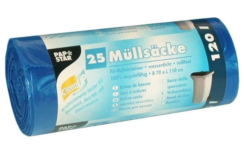 Weita Sac à Ordures Ménagères Papstar 120 L, 25 Pièce/s, Bleu Foncé - Sacs Poubelle 3 Weita Sac à Ordures Ménagères Papstar 120 L, 25 Pièce/s, Bleu Foncé - Sacs Poubelle
