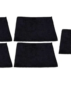 Edi Baur Chiffon De Nettoyage En Microfibre Black And White 5 Pièce/s, Noir - Chiffon De Nettoyage