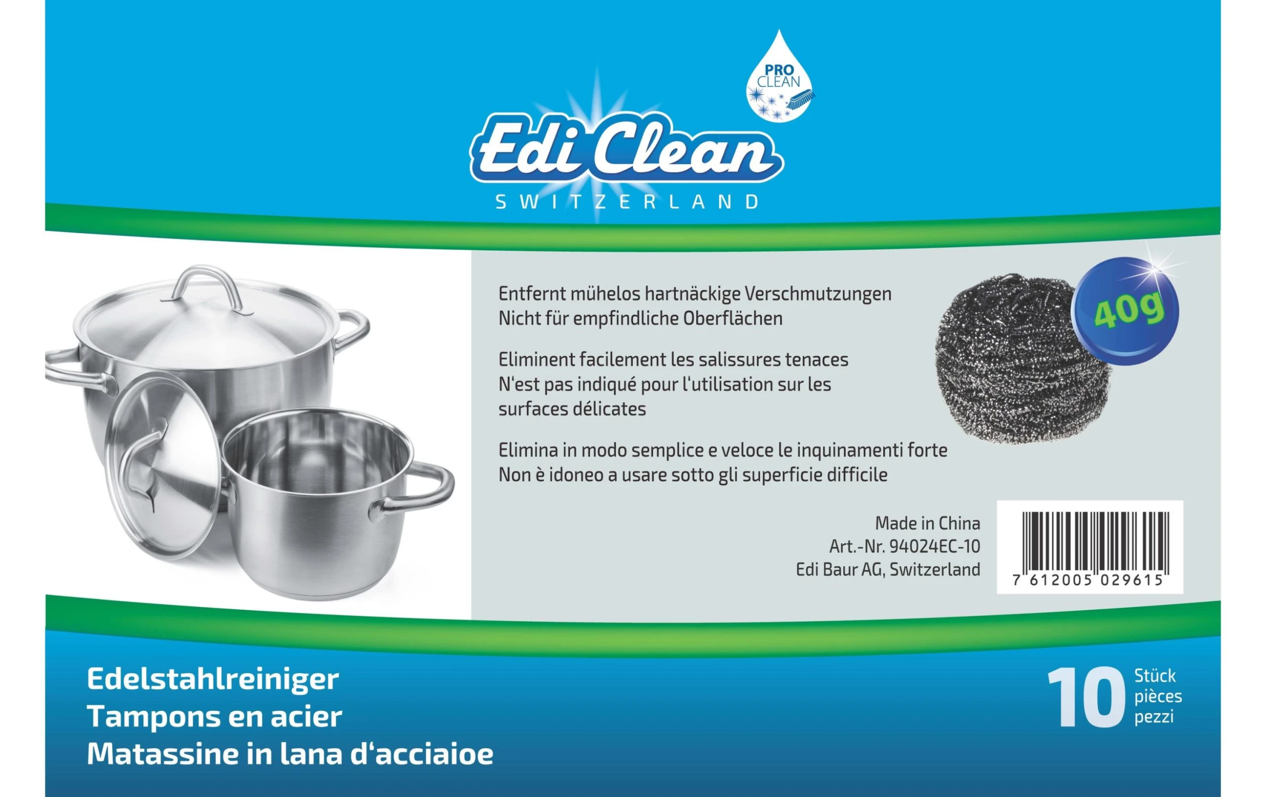 Edi Baur Éponge D’acier 10 Pièce/s, 40 Gr - Éponge De Nettoyage 5 Edi Baur Éponge D’acier 10 Pièce/s, 40 Gr - Éponge De Nettoyage – Image 3