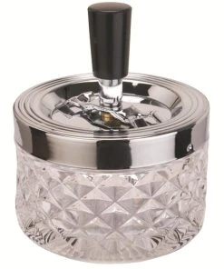 Dameco Cendrier Avec Un Couvercle Centrifuge, Transparent - Cendrier