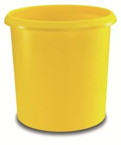 Läufer Corbeille à Papier 18 L, Jaune - Corbeille