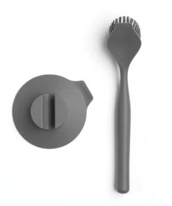 Brabantia Brosse à Vaisselle Côté évier Gris Foncé - Brosse De Nettoyage