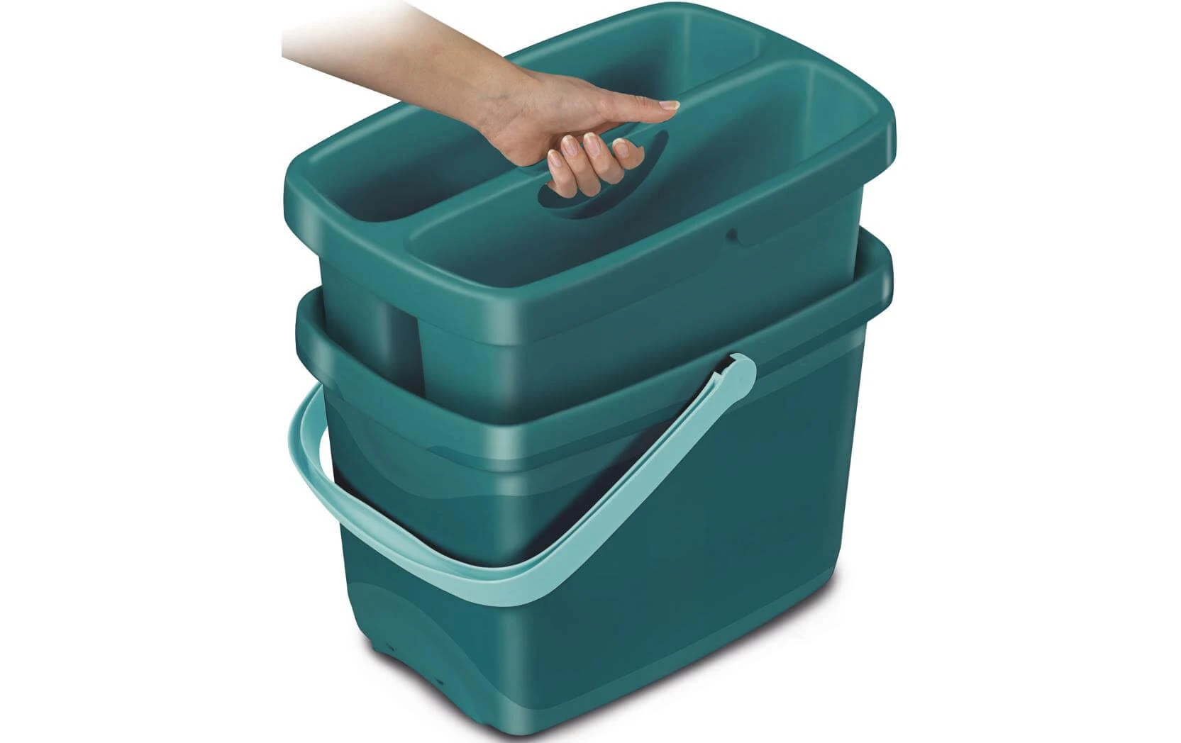 Leifheit Seau De Ménage Combi Box 2 L, Turquoise - Seau De Nettoyage 4 Leifheit Seau De Ménage Combi Box 2 L, Turquoise - Seau De Nettoyage – Image 2