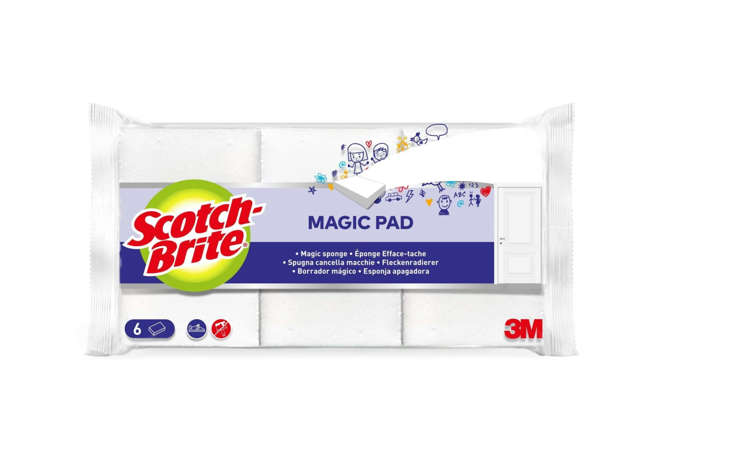 Efface-taches Scotch-Brite 6 Pièce/s - Éponge De Nettoyage 3 Efface-taches Scotch-Brite 6 Pièce/s - Éponge De Nettoyage