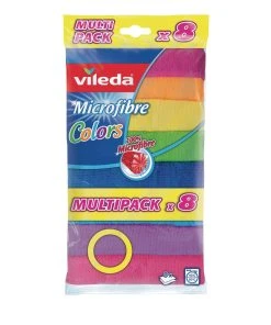 Vileda Chiffon De Nettoyage En Microfibre 8 Pièce/s, Multicolore - Chiffon De Nettoyage