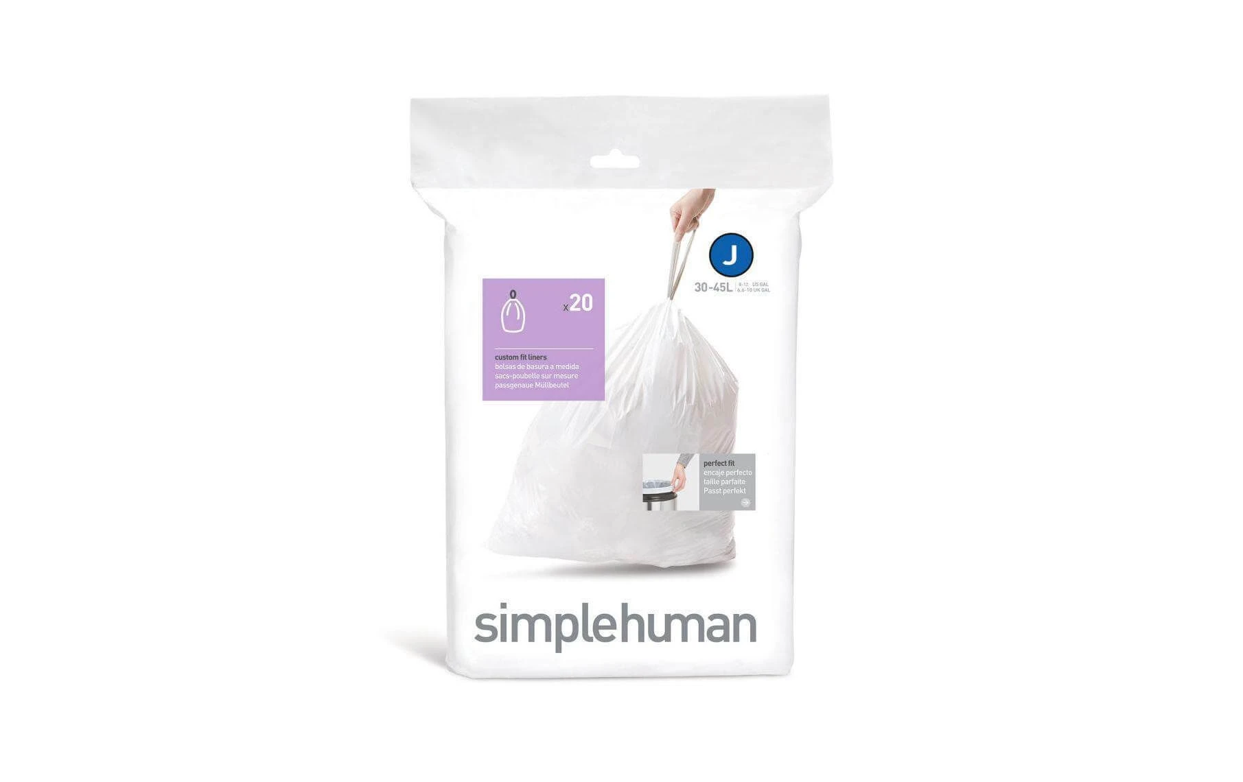Simplehuman Sacs Poubelle J 30-45 Litres, 20 Sacs Poubelles - Sacs Poubelle 5 Simplehuman Sacs Poubelle J 30-45 Litres, 20 Sacs Poubelles - Sacs Poubelle – Image 3