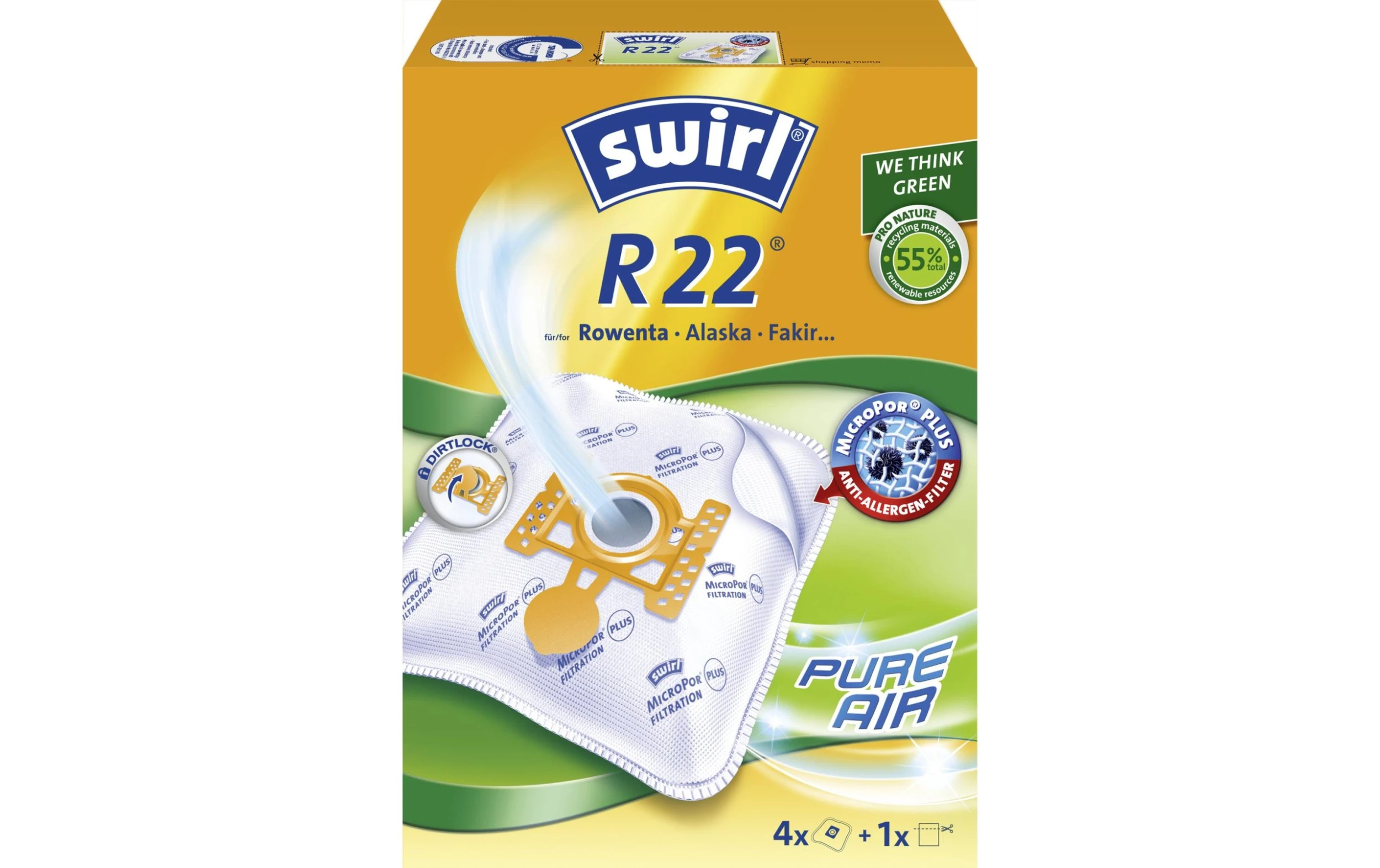 Swirl Sac Filtrant Pour Aspirateur R 22 4 Pièce/s - Sac à Poussière 3 Swirl Sac Filtrant Pour Aspirateur R 22 4 Pièce/s - Sac à Poussière