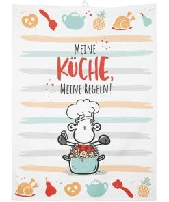 Sheepworld Torchon Pour La Vaisselle Meine Küche, Meine Regeln Multicolore - Torchon Pour La Vaisselle